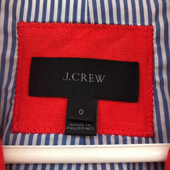 J. Crew Orange Blazer with Gold Buttons. - Picture 6 of 8